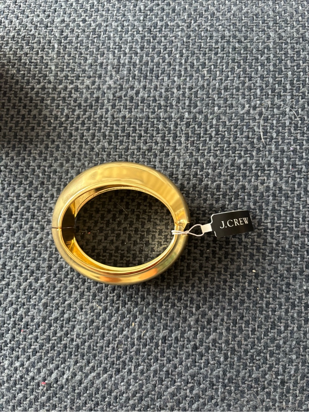 J Crew Chunky Gold Hinged Bracelet